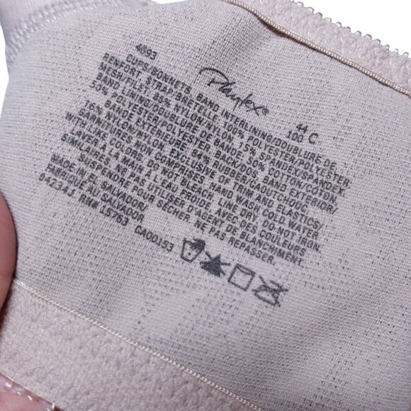 Playtex 18 Hour Ultimate Shoulder Comfort Wireless Bra Sz 44C Nude Jacquard - Picture 6 of 6
